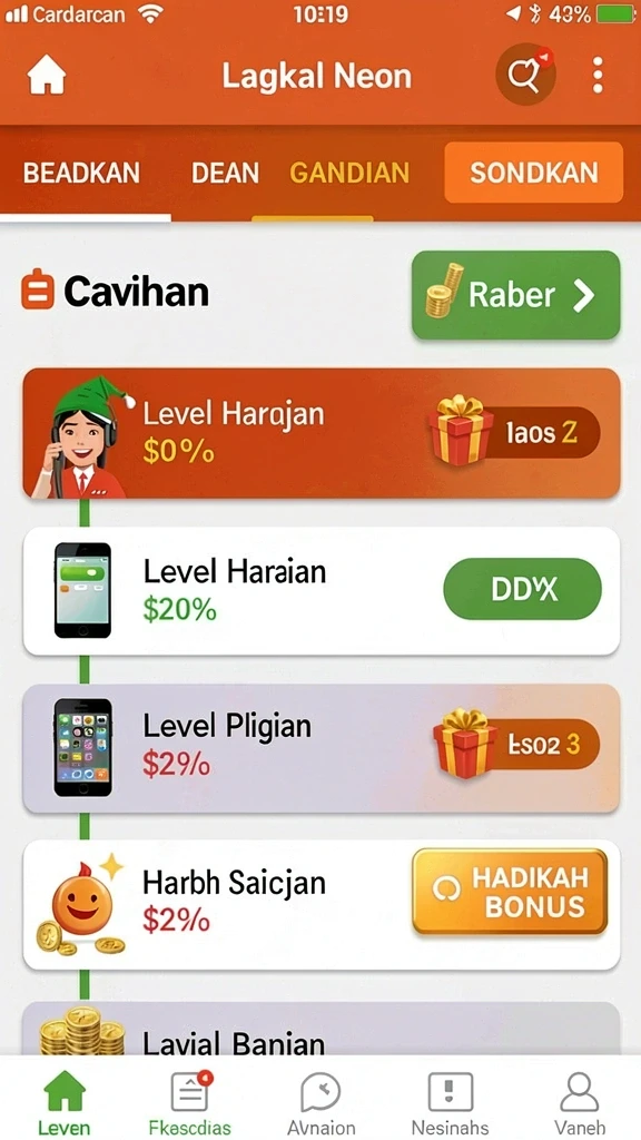 Tampilan antarmuka menarik yang memudahkan navigasi.