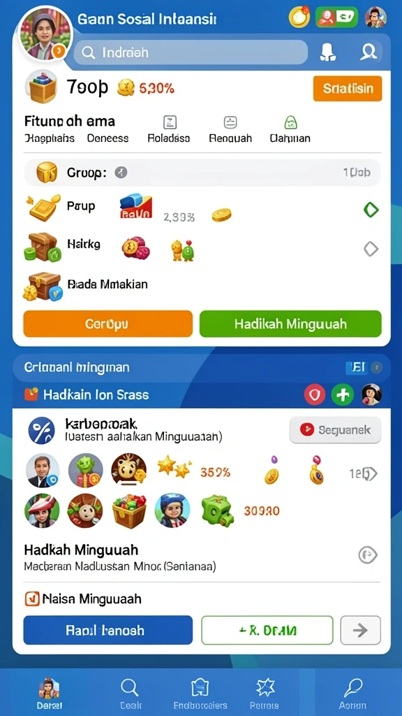 Tampilan menu utama yang menarik dan mudah dinavigasi.