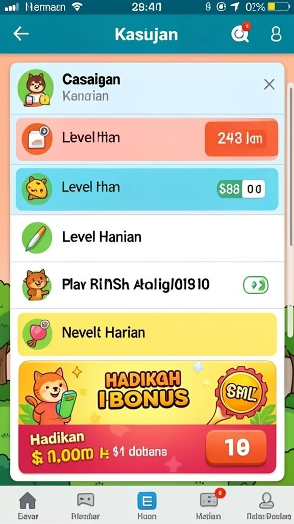 Tampilan antarmuka yang sederhana dan menarik.