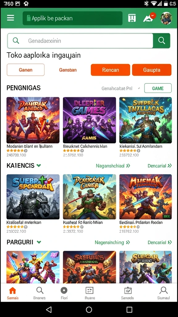 Karakter unik yang tersedia untuk dipilih dan dimainkan.