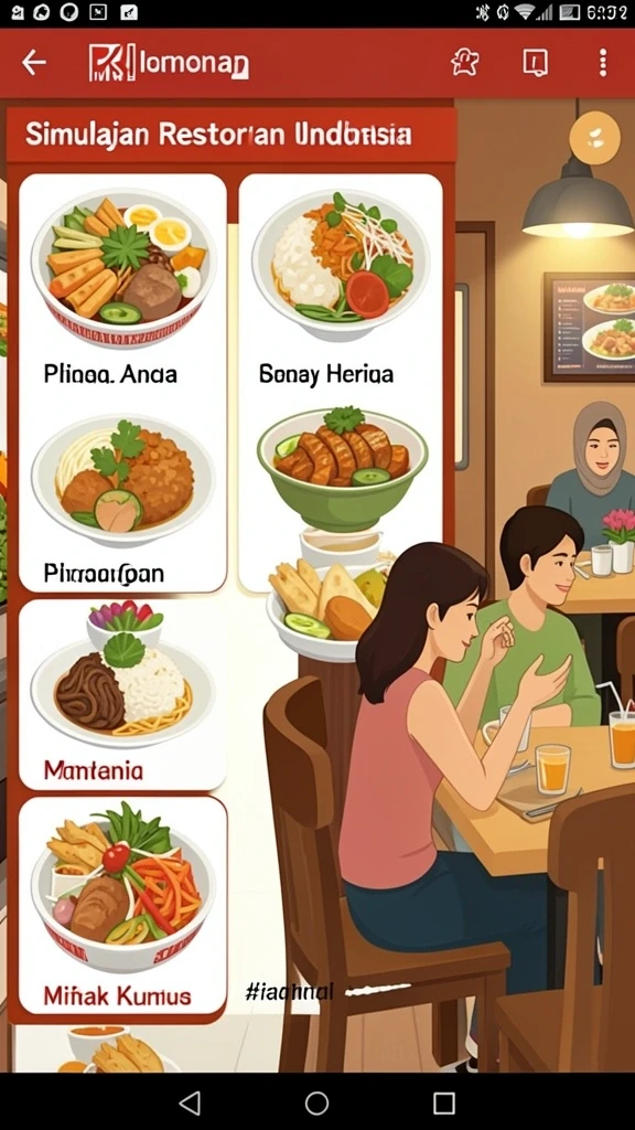 Tampilan antarmuka aplikasi yang menarik.