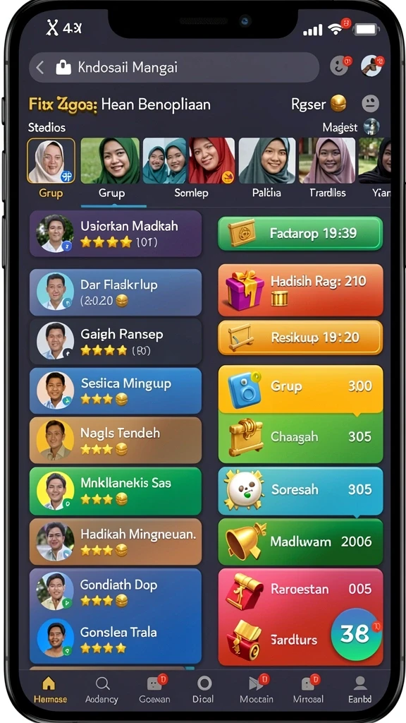 Berbagai level menantang dengan desain inovatif.