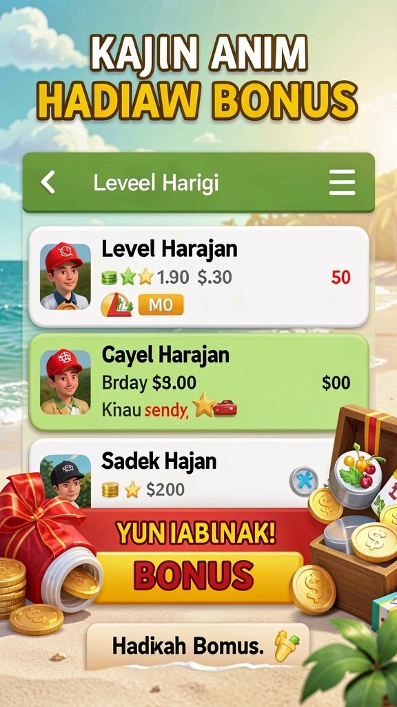 Event harian yang memberikan berbagai hadiah menarik.