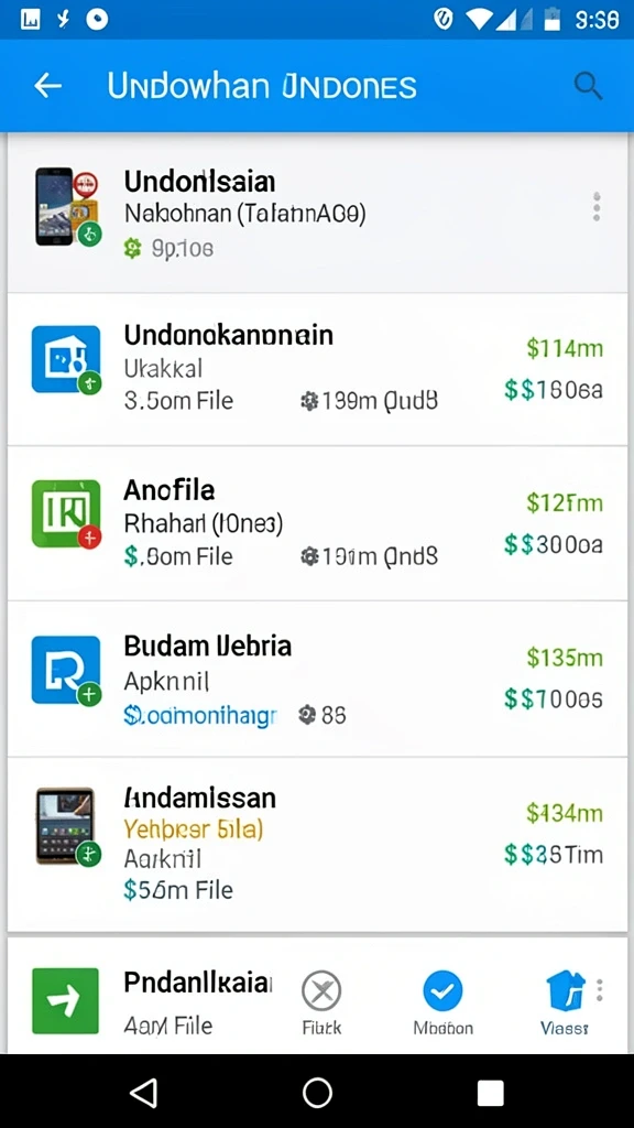 Tampilan menu permainan yang menarik dan mudah dipahami.