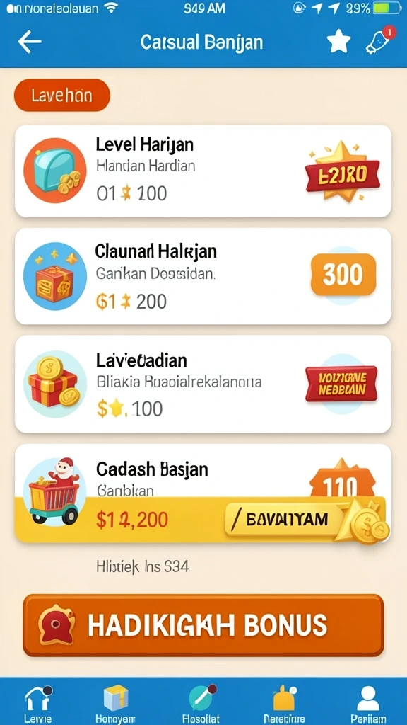 Fitur turnamen yang menarik dan kompetitif.