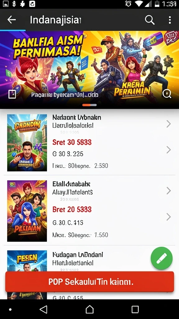 Tampilan menu utama yang intuitif dan menarik.
