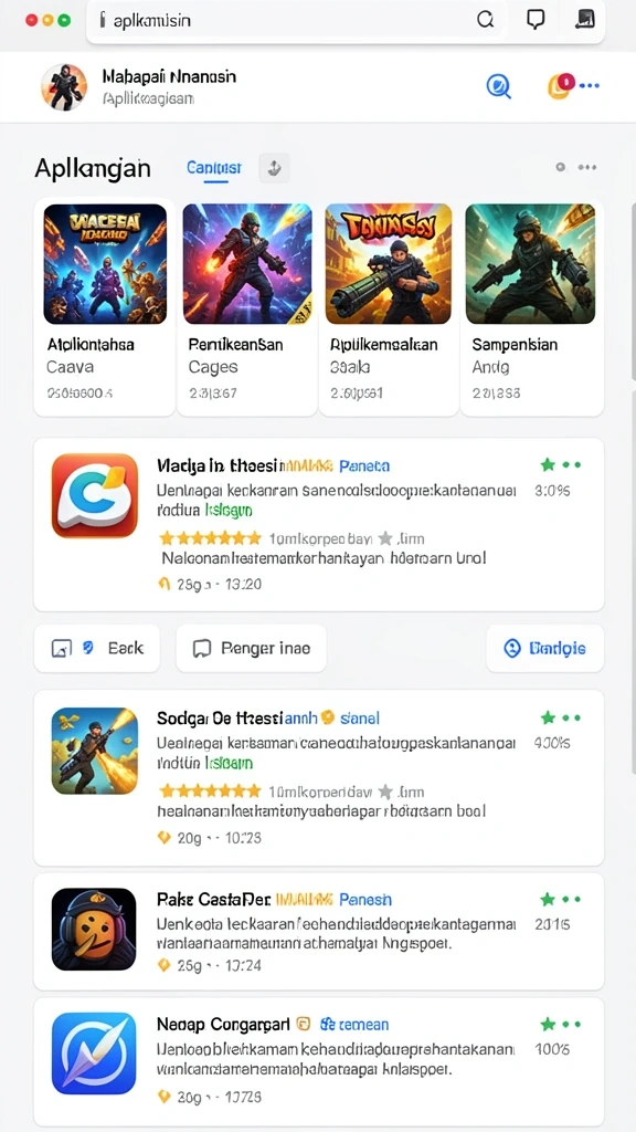 Beragam permainan kasino dalam satu aplikasi.