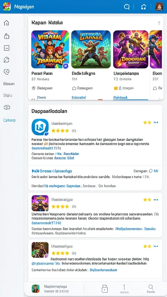 Screenshot menunjukkan antarmuka permainan yang menarik.