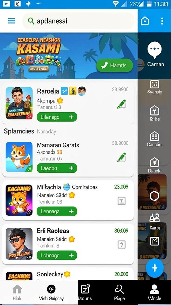 Tampilan antarmuka pengguna yang intuitif dan menarik.