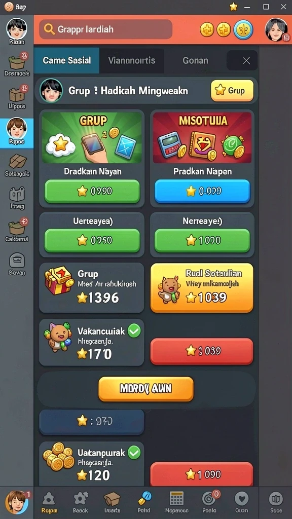 Tampilan awal permainan yang menarik dan mengundang.